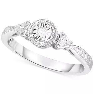 Diamond Promise Ring (1/10 ct. t.w.) in Sterling Silver | R.H. Macy and Co. ring